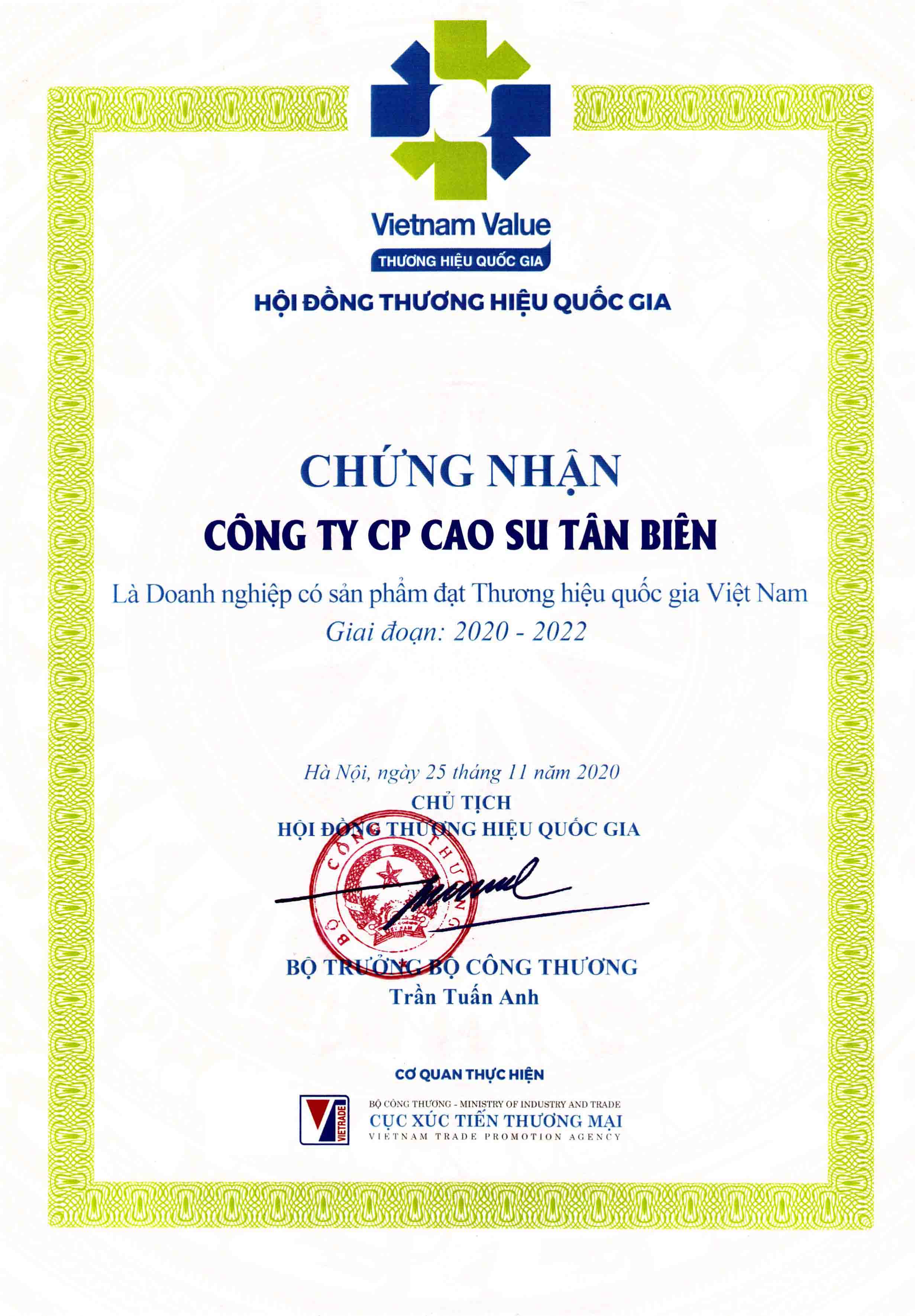 chứng nhận thương hiệu quốc gia